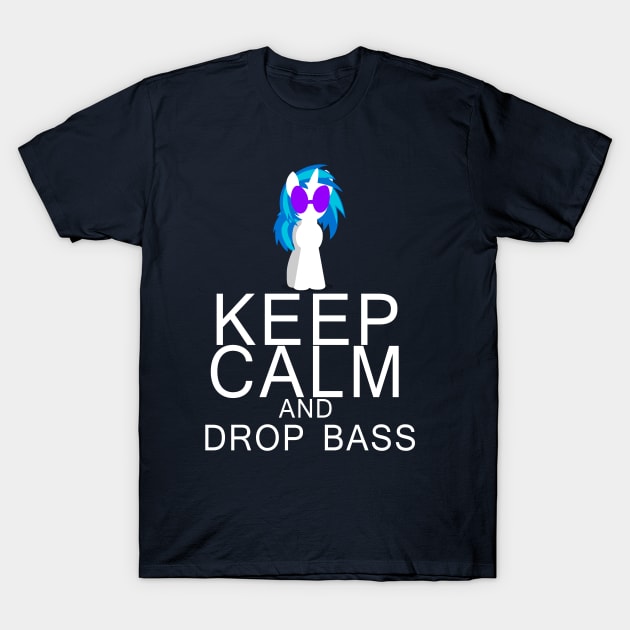 Vinyl Scratch/DJ Pon-3 - Keep Calm and Drop Bass T-Shirt by SSXVegeta